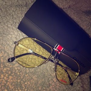 Carrera 1109 Silver Metal Pilot Glasses